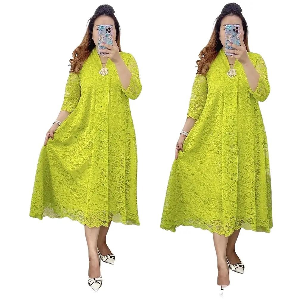 ARF DRESS BRUKAT PREMIUM KARTINI BABYDOL LEHER V RESLETING BELAKANG TANGAN LURUS
