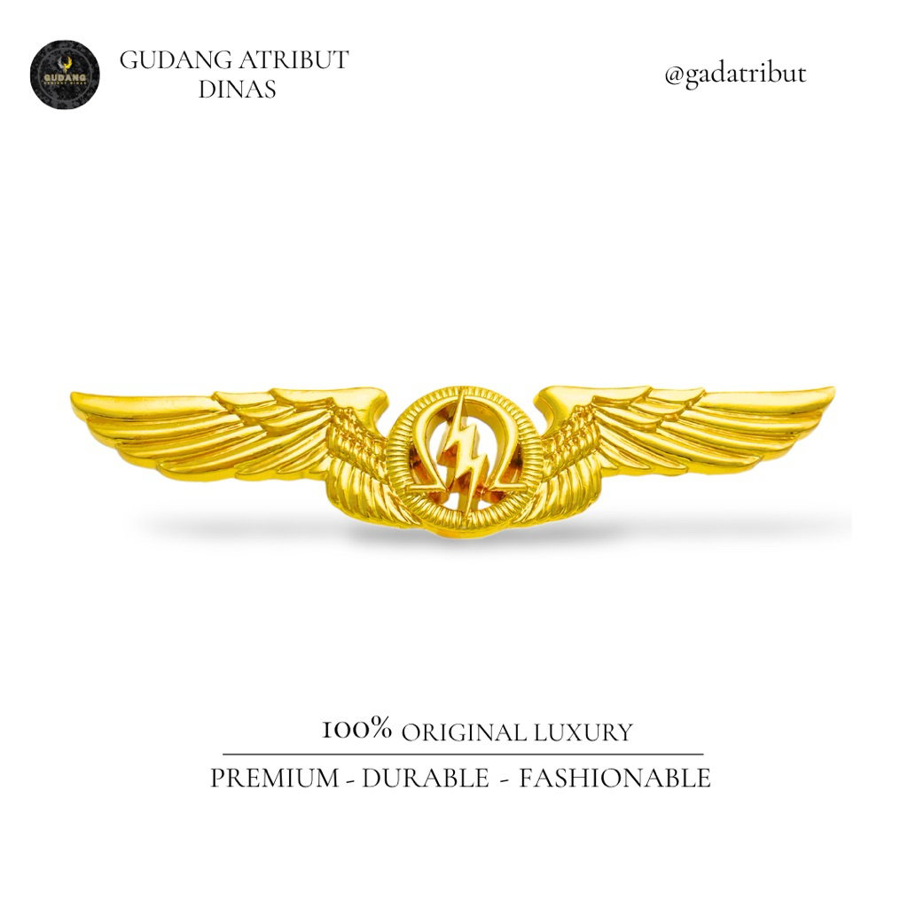100% LUXURY Brevet Electro TNI AU/Brevet Elektro TNI AU/Brevet Luxury/Atribut Dinas/Atribut TNI AU/g