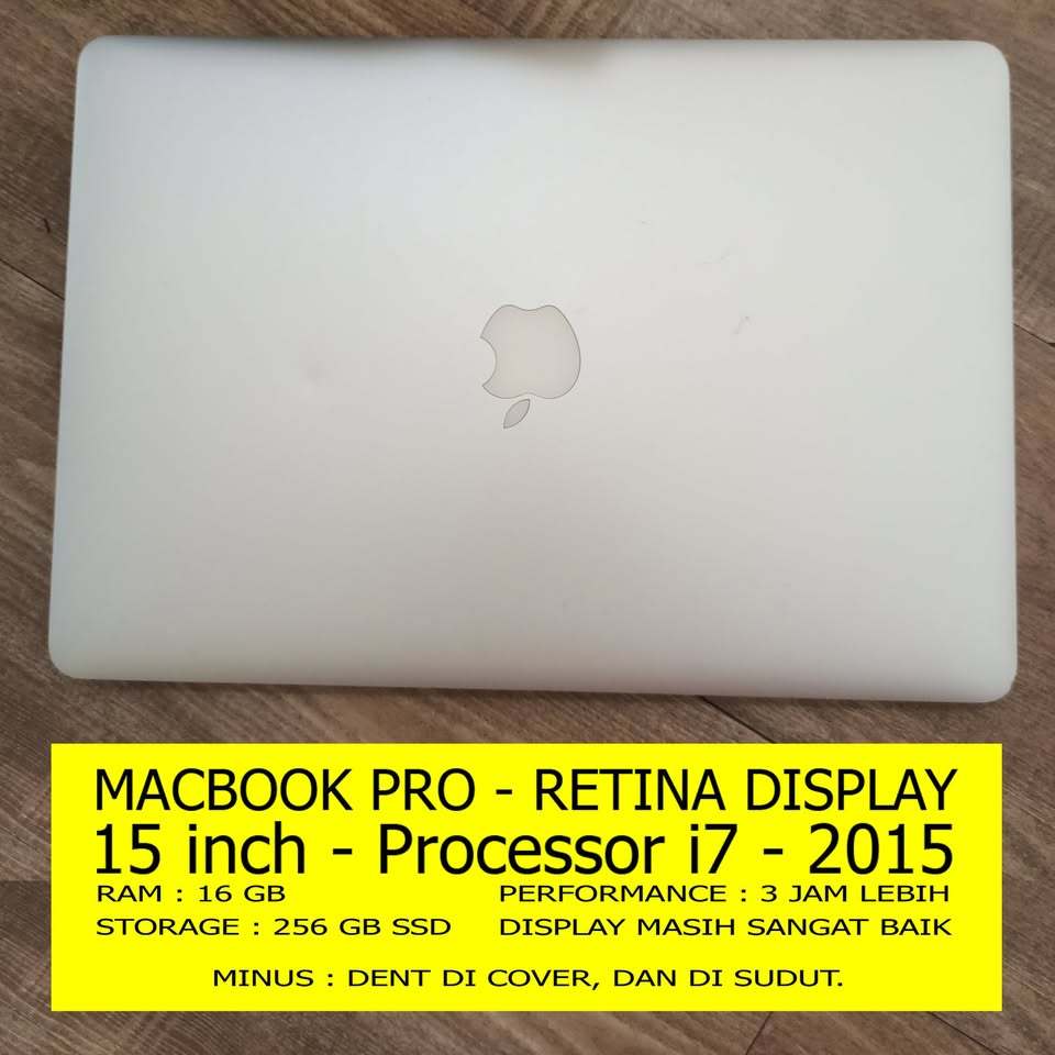 MACBOOK PRO RETINA DISPLAY 15 INCH i7 - 2015
