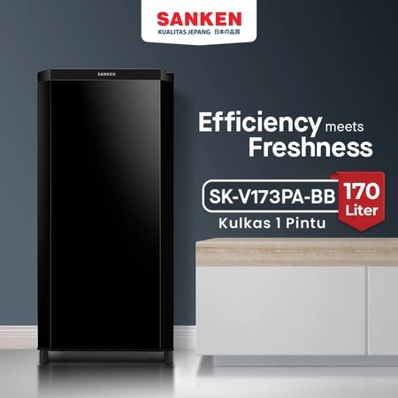 Sanken Kulkas Satu Pintu SK-V 173 PA-BB Hitam