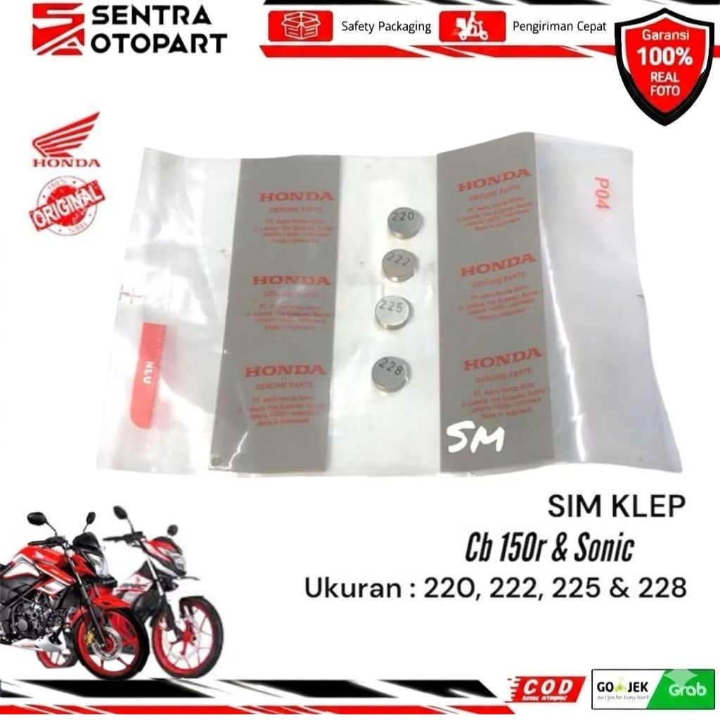 sim shim klep cb 150 sonic supra gtr 150 220 222 225 228 original