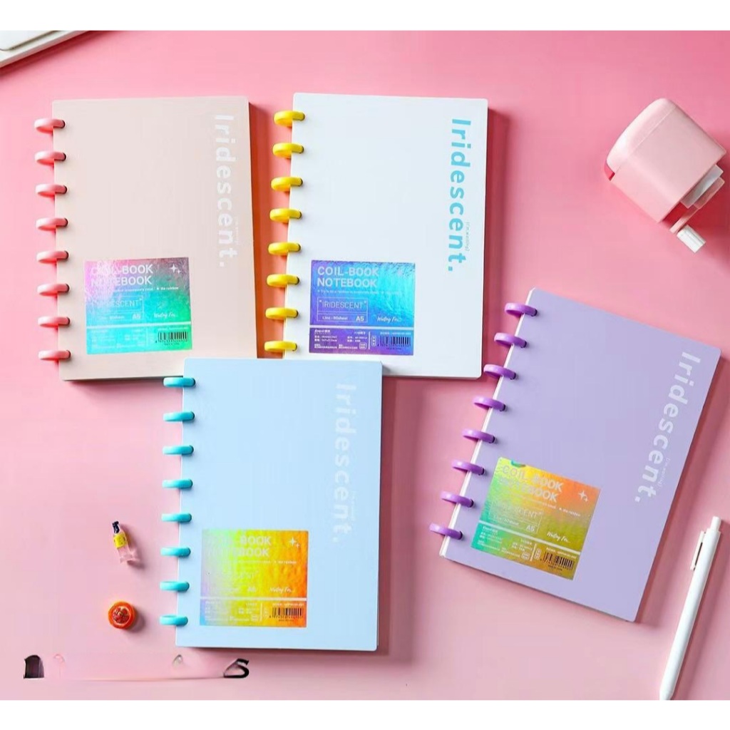 BUKU RING COIL NOTEBOOK A5 8 RING TEBAL 80LBR MOTIF LUCU RINGBOOK BUJO RING DISC CLASP