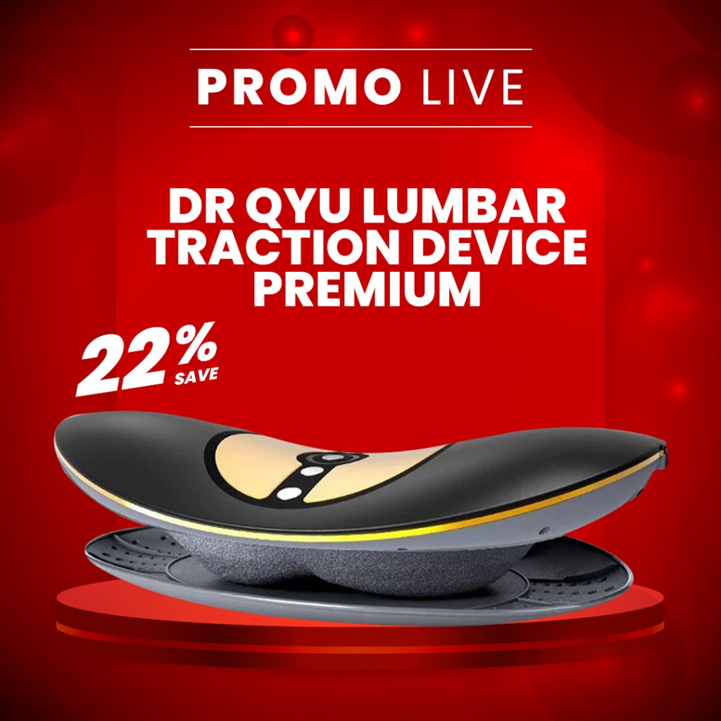 (PROMO LIVE) DR QYU LUMBAR TRACTION DEVICE PREMIUM - TERAPI PINGGANG TEKNOLOGI 5 IN 1 PLUS NMES - ME