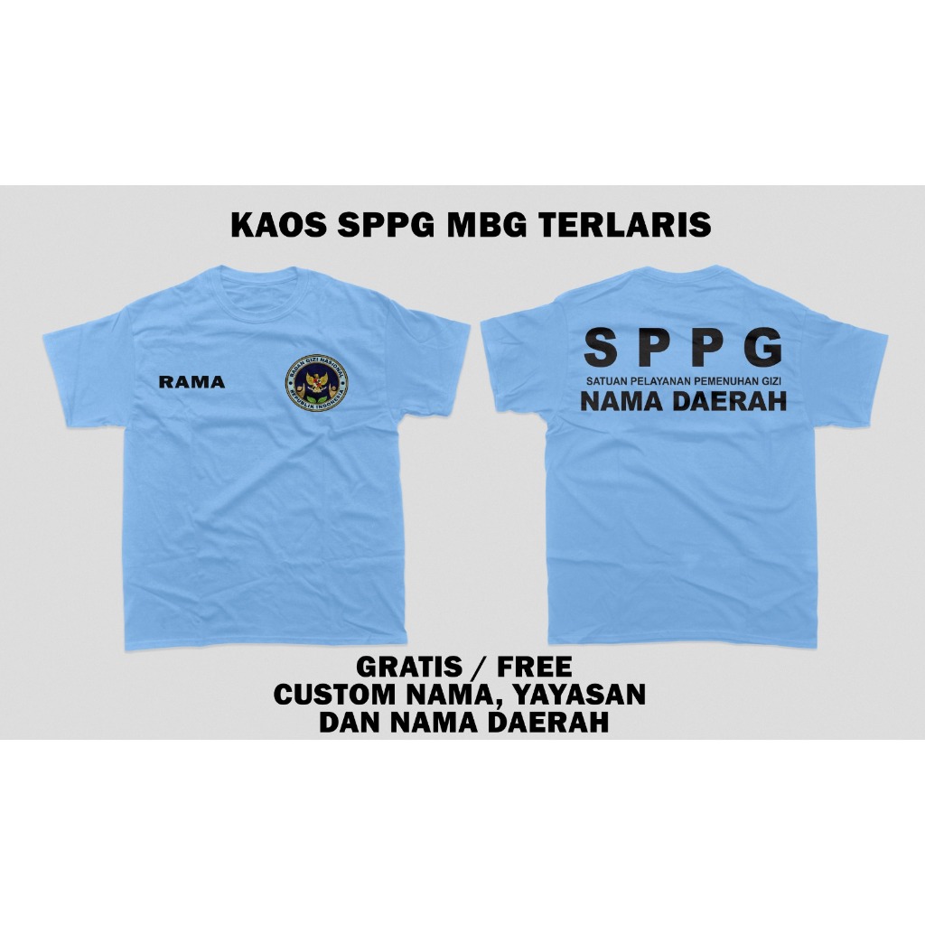 Kaos MBG Custom Kaos SPPG Custom Kaos BGN Custom Cotton Combed 24s