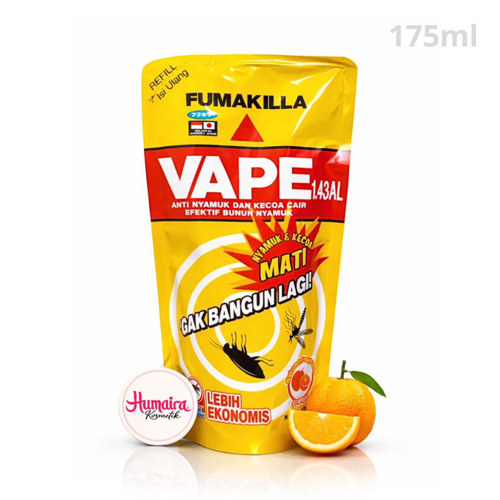 Vape Fumakilla Obat Nyamuk Cair Refill Pouch 175ml