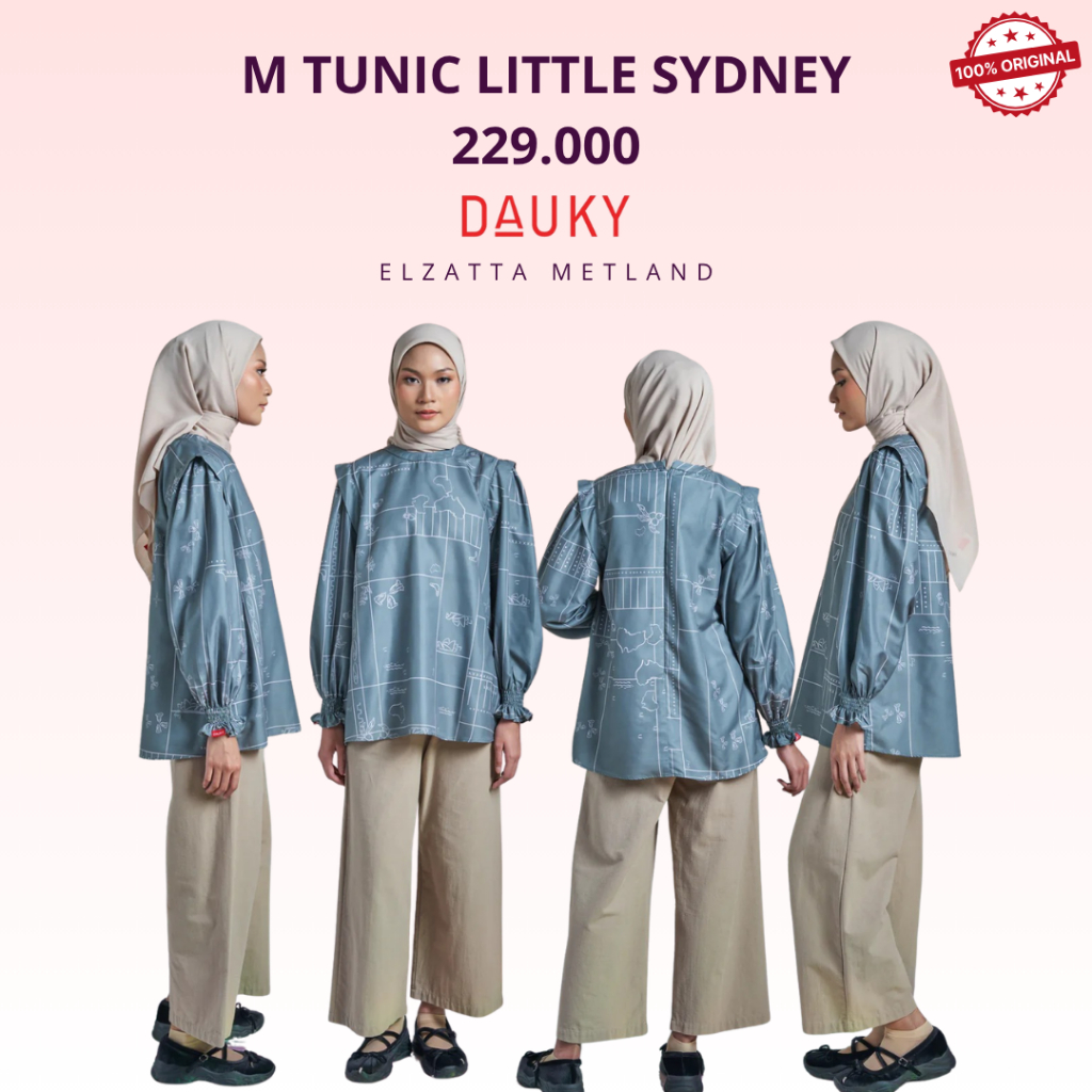Dauky M TUNIC BASIC LITTLE SYDNEY atasan tunik wanita terbaru dauky bahan rayon baju blouse