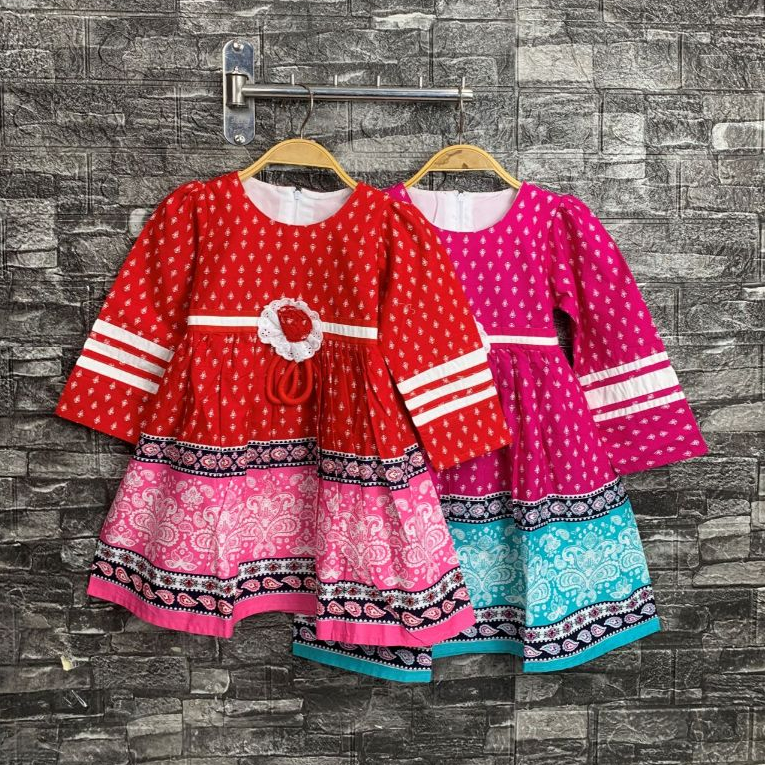 Nikita - 2938 Gamis Bayi + Hijab Motif Batik Pita Renda