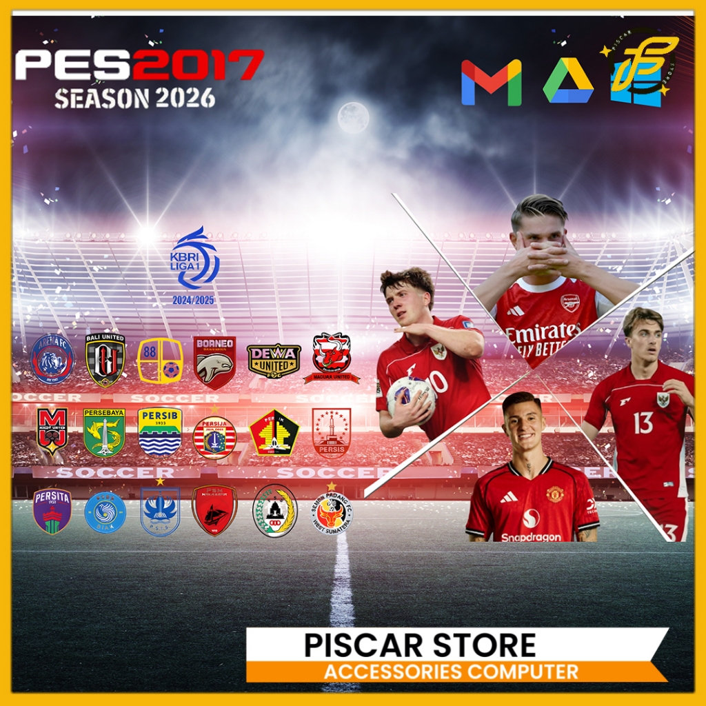 PES 2017 UPDATE 2.3.2026 BRI LIGA 1 & TIMNAS PC GAME OFFLINE