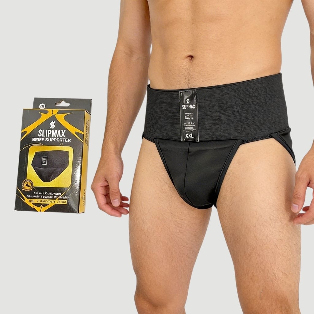 Celana Dalam Hernia Pria Slipmax Original Korset Hernia Supporter Nyaman Elastis