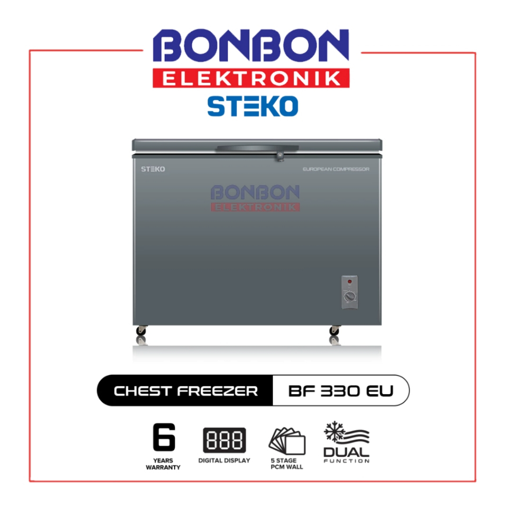 STEKO Chest Freezer 300 Liter BF 330 EU / BF330 / BF330EU - Digital Display - Dual Function - Europe