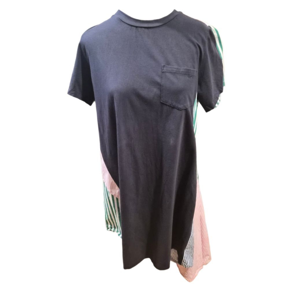 Sacai striped pocket long top