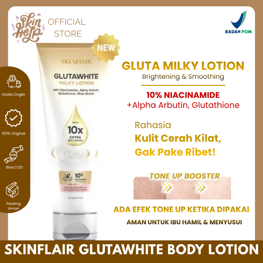READY! SKINFLAIR WHITE GLOW PERFECT MASK POWDER (FREE SPATULA) MASKER WHITENING GLOWING BY SKINFLAIR