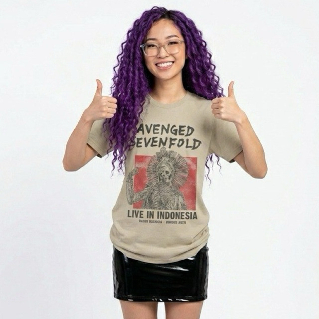 KAOS BAND AVENGED SEVENFOLD - AVENGED SEVENFOLD - TSHIR BAJU A7X TOUR INDONESIA