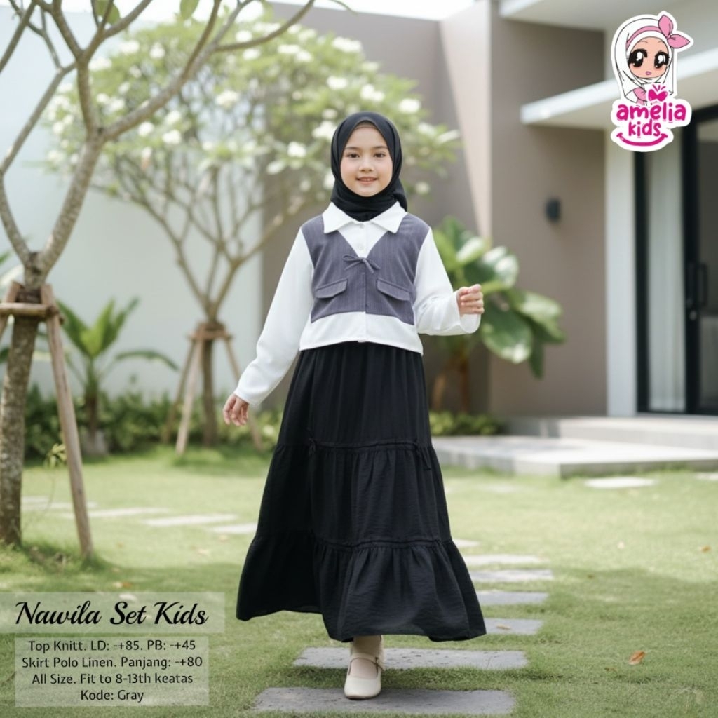 COD nawila set / adelia kids rok ORI Amelia kids/ set atasan n rok anak perempuan