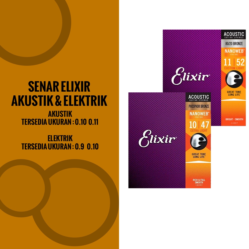 Senar gitar elixir akustik dan elektrik