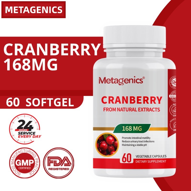 Suplemen Cranberry, Menjaga Kebersihan Saluran Kemih & Imunitas, 60 softgel