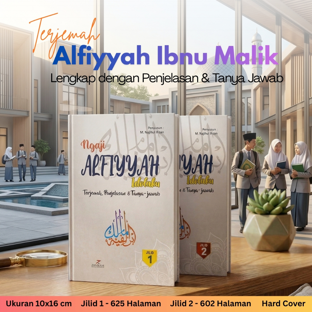Terjemah Alfiyah Ibnu Malik 2 jilid saku | Nahwu Shorof | Alfiyah ibnu malik | Lirboyo Press