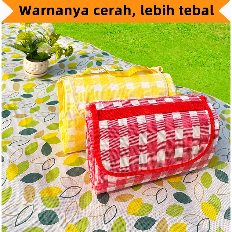 [Pengiriman cepat] tikar lipat piknik jumbo 300x200 anti air tikar piknik lipat jumbo tiker piknik w