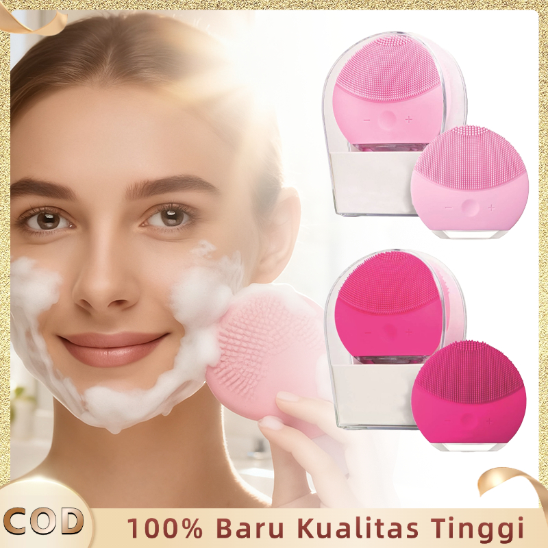 Alat Pembersih Wajah Elektrik Sikat Wajah Silikon Facial Brush Cleanser Cleansing Brush