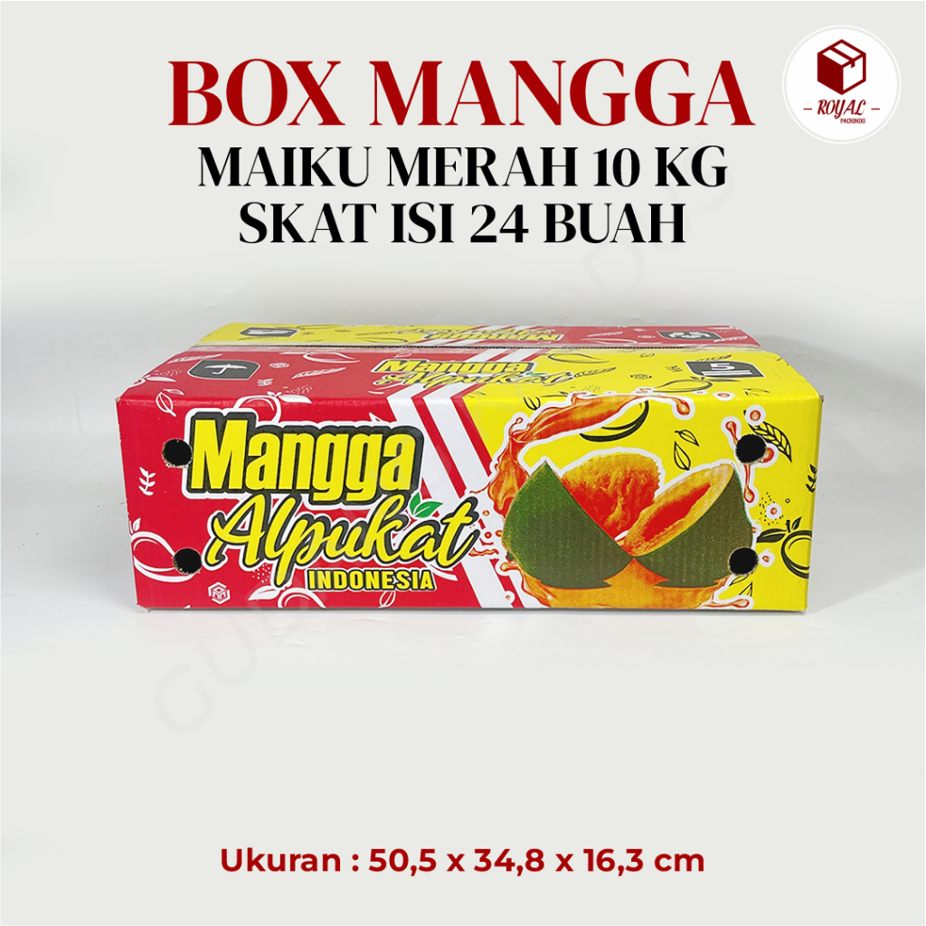 BOX MANGGA ALPUKAT ISI 24 (10KG) FREE PARTISI – BOX BUAH PACKING TEBAL | MANGGA ALPUKAT | PETANI MAN