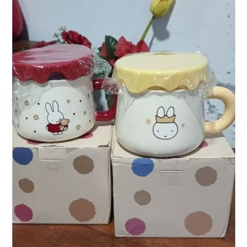 Mug Gelas tutup Miffy Keramik