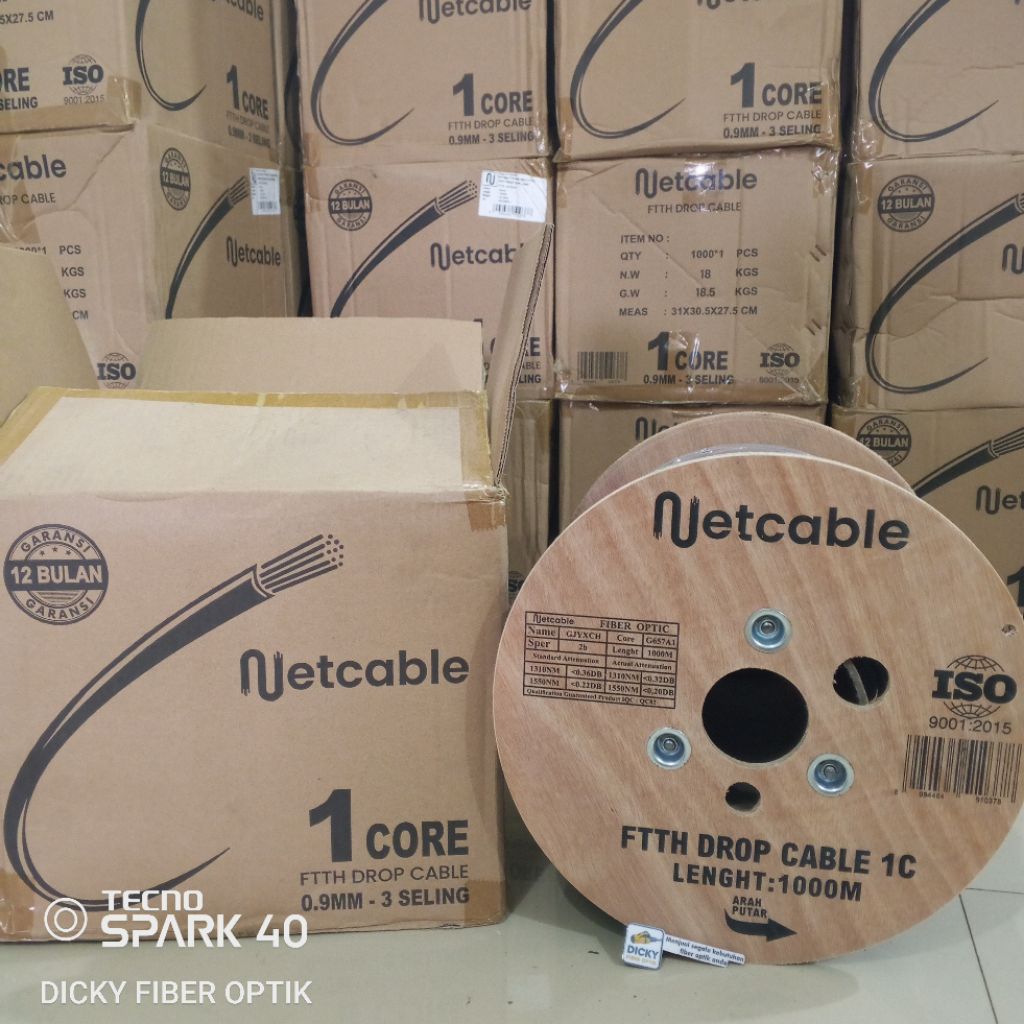 Dropcore 1 core 3 seling / kabel dropcore 1 core 3 seling / dropwire fo