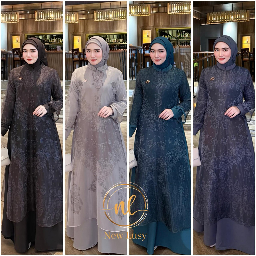 Vionela dress gamis terbaru ORI by New Lusy