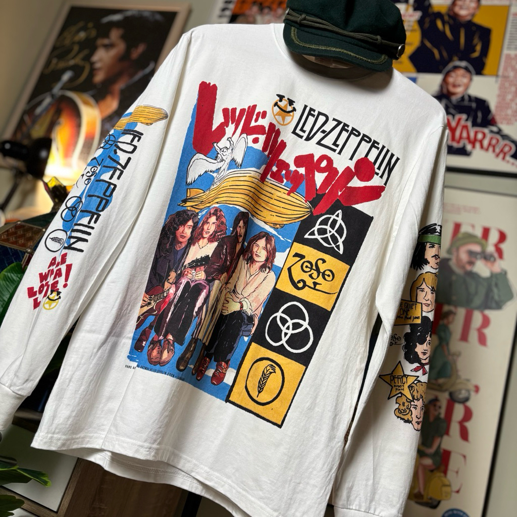 Kaos Band “LED ZEPPELIN” | LONGSLEEVE | Bootleg Tee | Vintage T-shirt | Original Artwork | Cotton Co