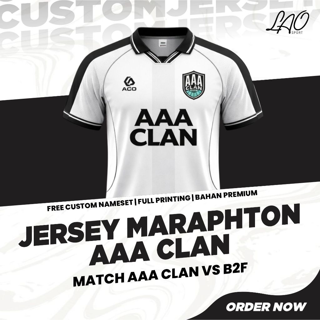 JERSEY MARAPHTON AAA CLAN REZA ARAP - FREE NICKNAME - FULL PRINTING