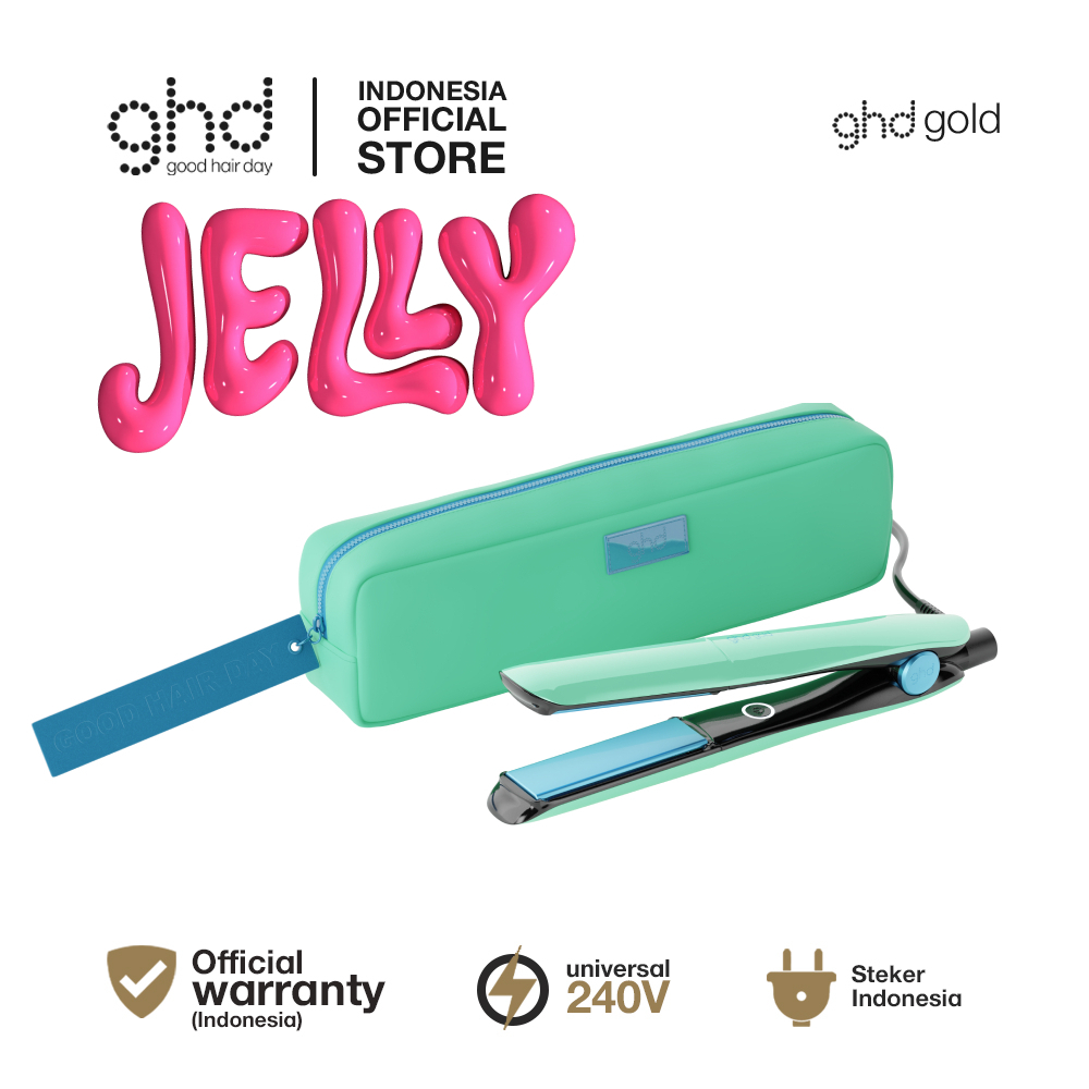 ghd Gold Styler SS26 in Jelly Mint Free Heatless Pouch - Catokan Rambut