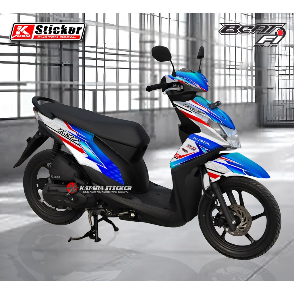 (TERBARU) Decal Sticker Beat Fi Full Body - Stiker Striping Honda Beat Fi Motif Racing