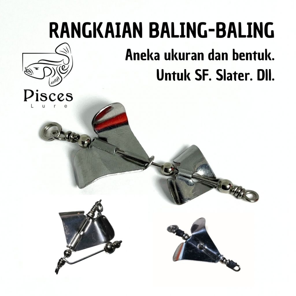 Rangkaian Baling-baling Kipas Propeler Single Double Duo Dua Untuk Slater Buzzbait soft frog