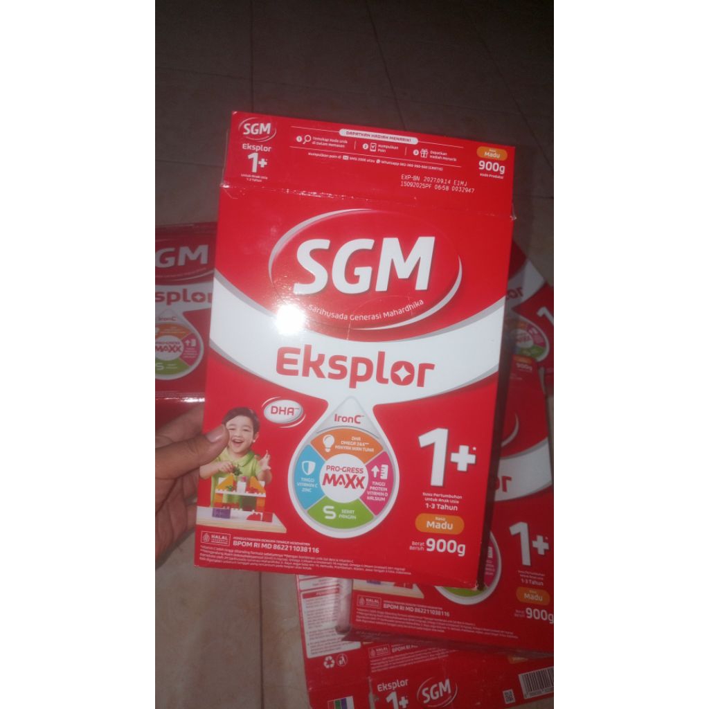 kardus bekas susu sgm 900gr kondisi 85%