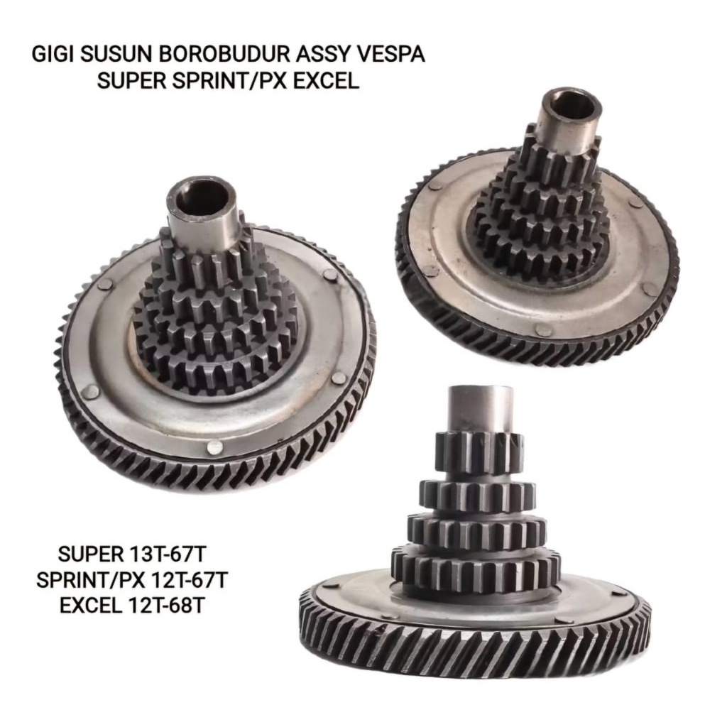 Gigi susun gigi borobudur vespa super sprint ps strada px exclusive2 excel