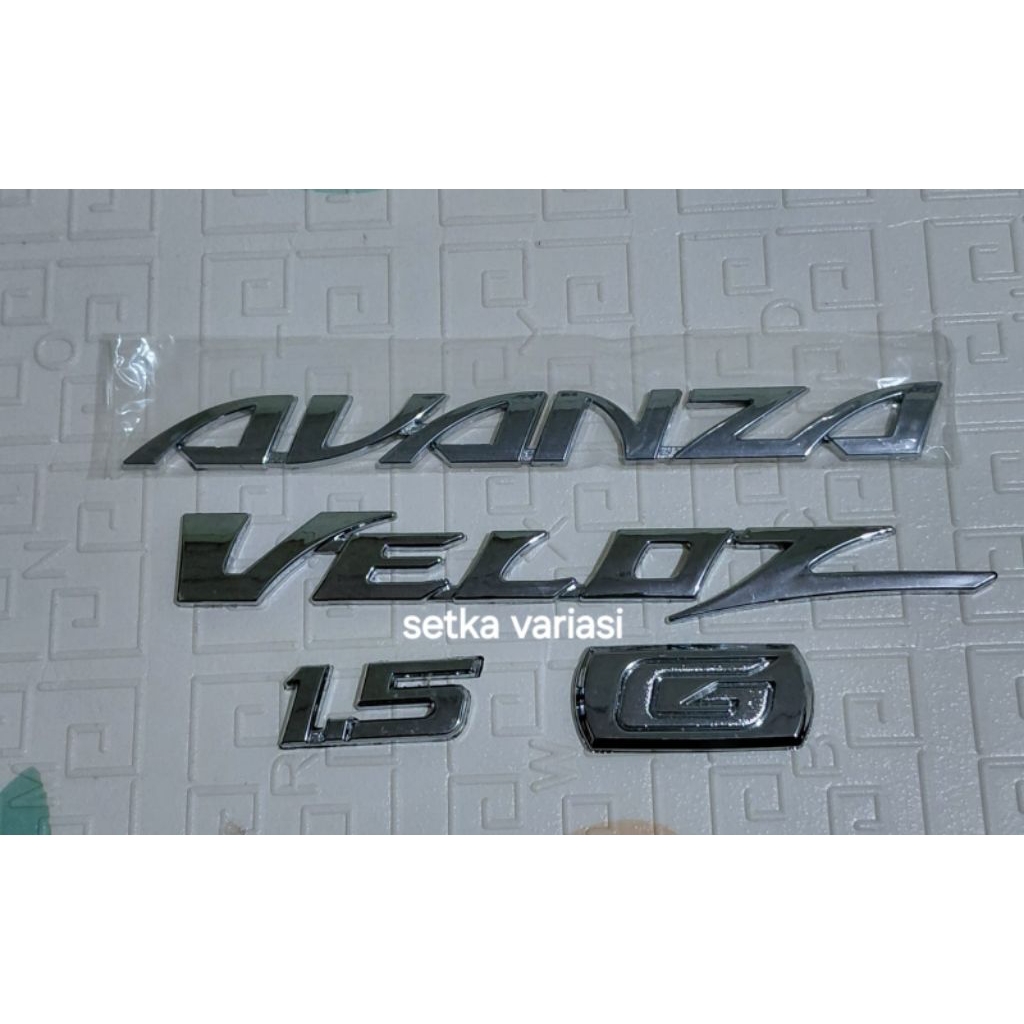 emblem tulisan avanza veloz/ emblem tulisan avanza/ emblem tulisan veloz / emblem tulisan 15,G baru