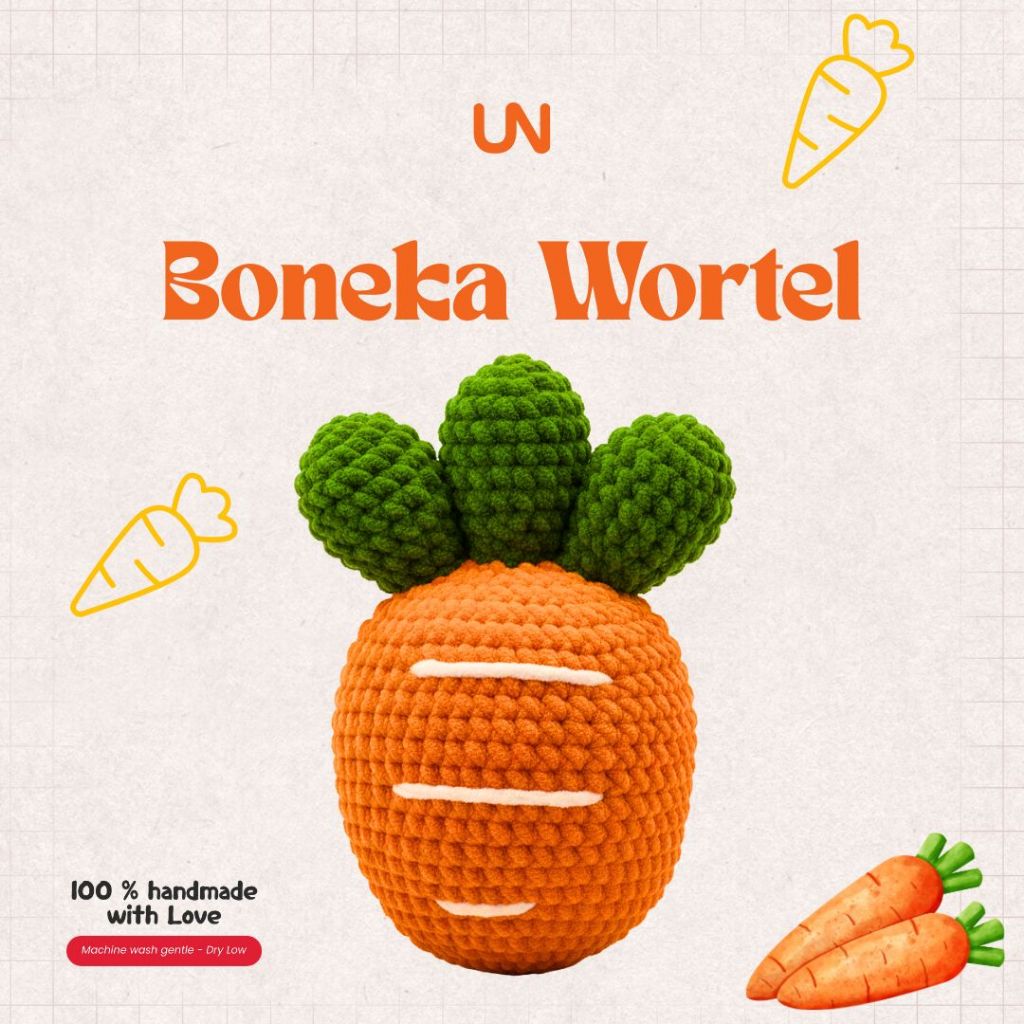Boneka Wortel Rajut Besar