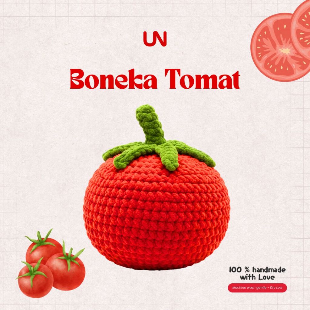 Boneka Tomat Rajut Besar