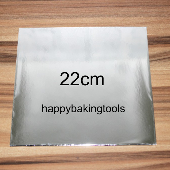 Tatakan triplek kotak 22cm, alas kue tart, tatakan kue tart packaging dus