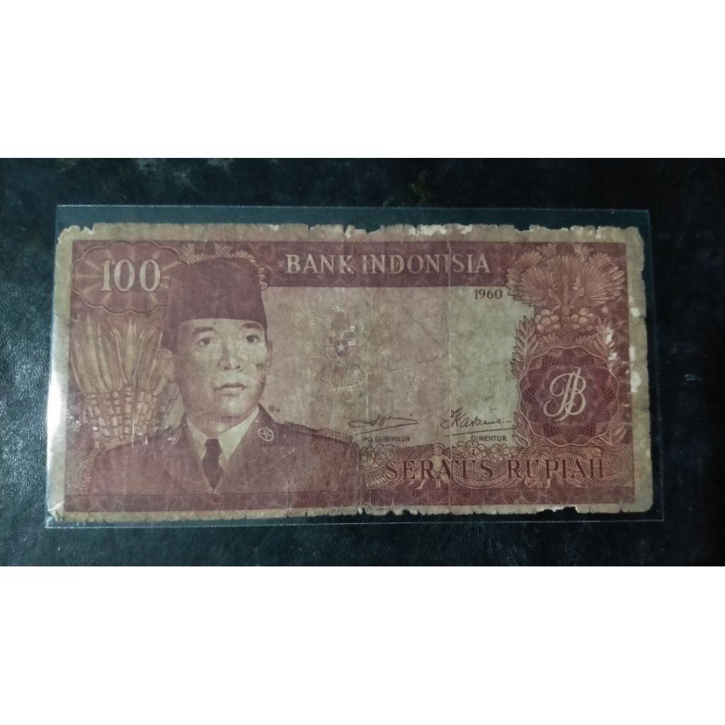 Langka uang 100 Sukarno 1960 jelek