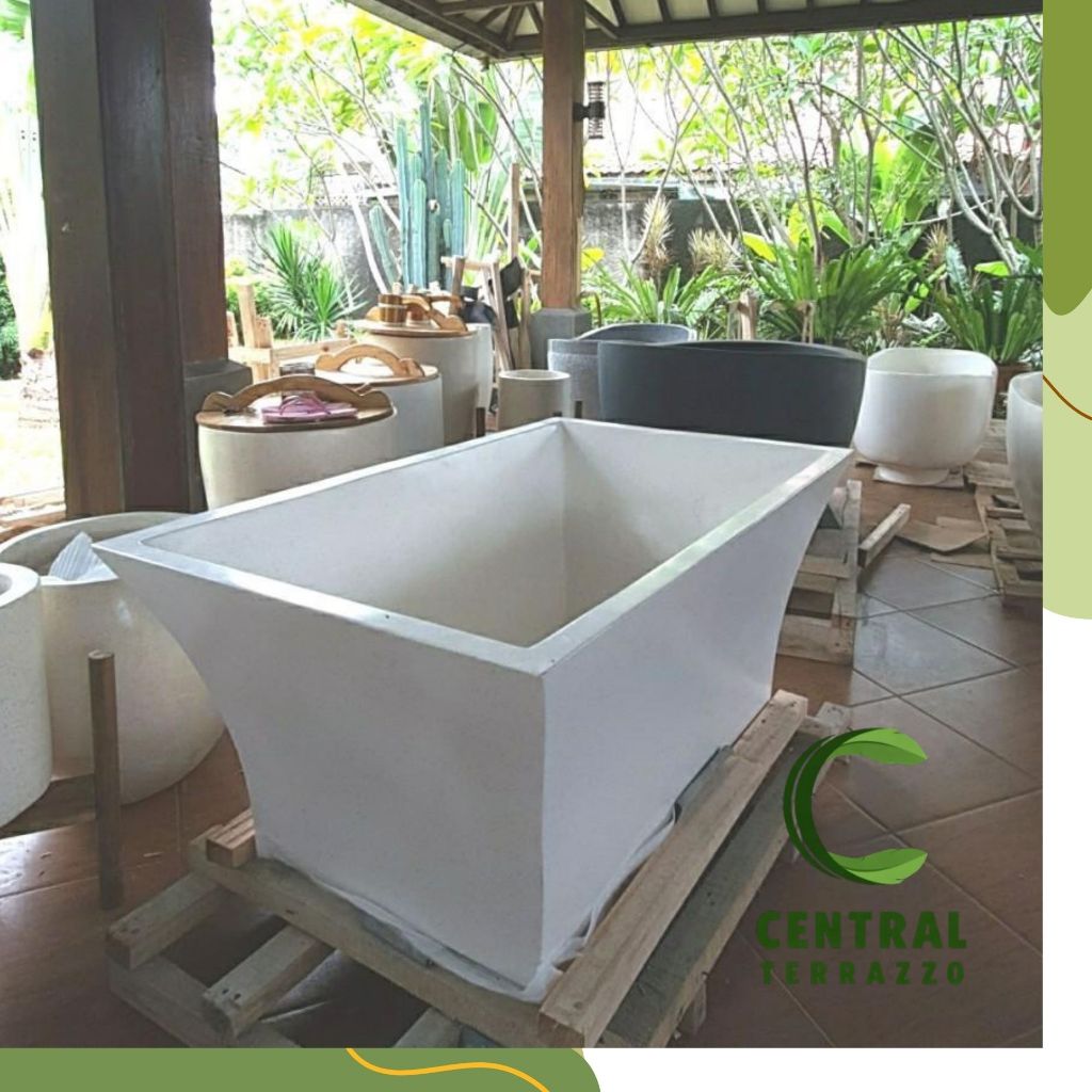 Bathtub terrazzo I bathtub portable costem persegi