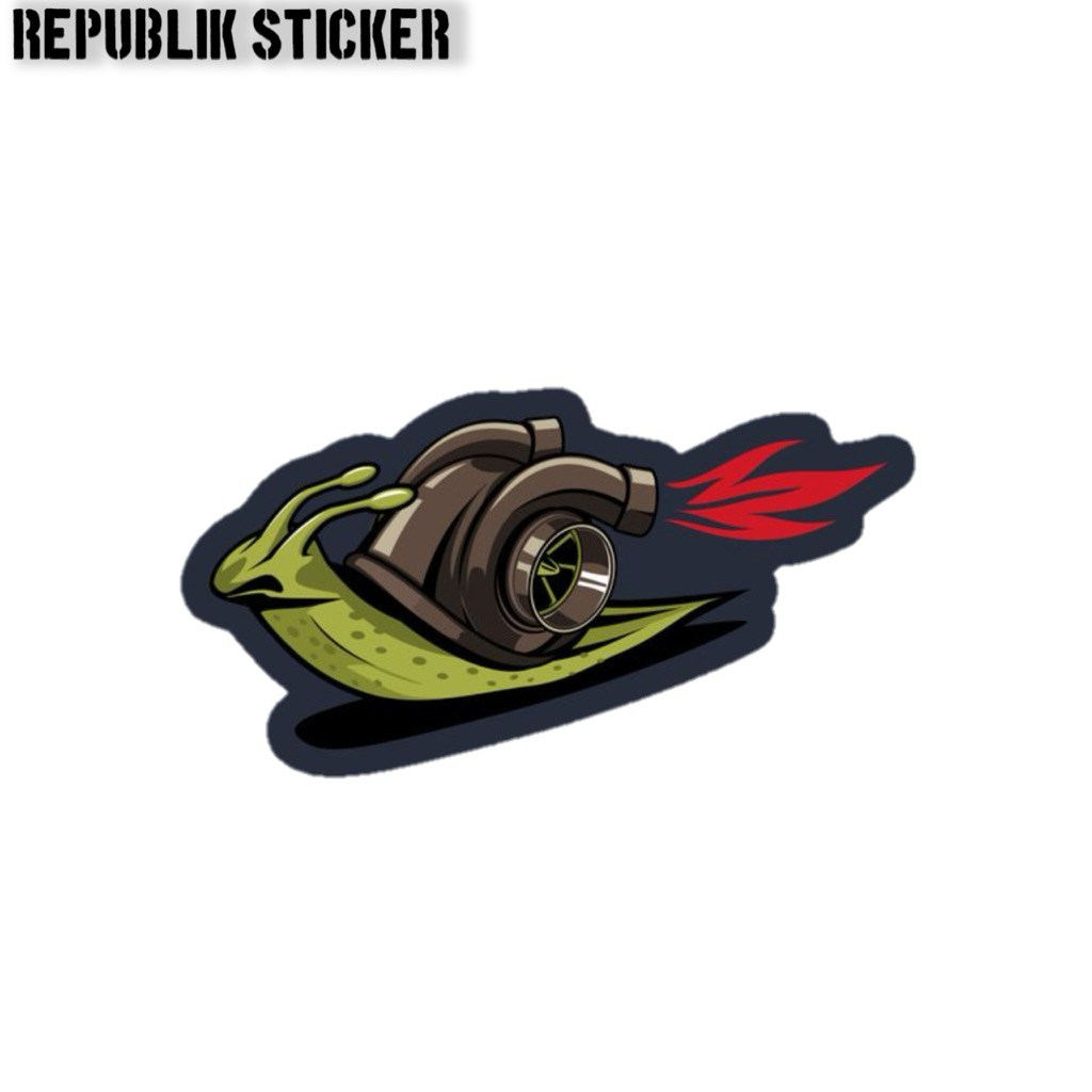 stiker turbo snail / sticker aesthetic / stiker keren / stiker kalcer / uk 8cm