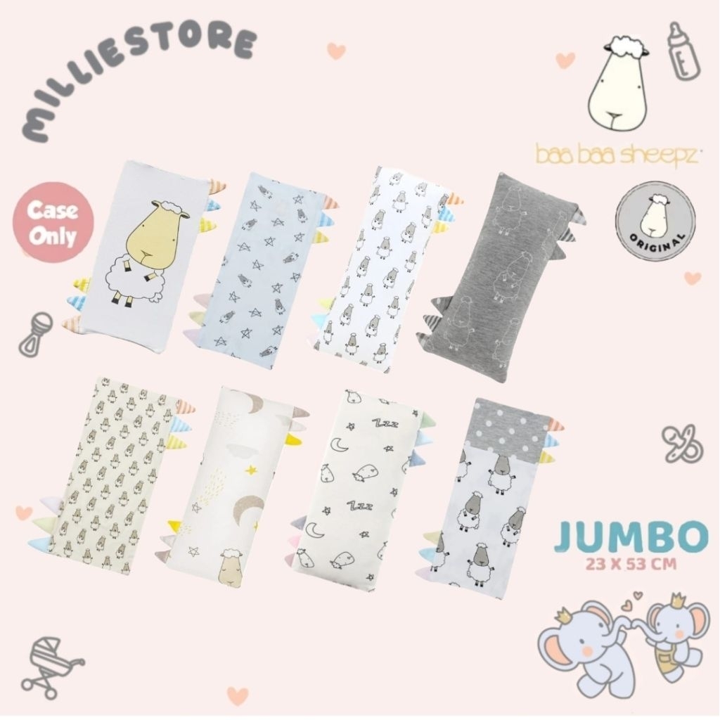 BAABAASHEEPZ BedTime Buddy CASE JUMBO / LARGE (HANYA SARUNG) | Sarung Bantal Baabaasheepz