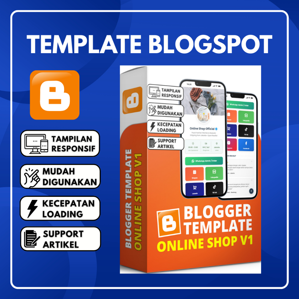 Template Blogger Biolink Online Shop V1 | Mudah Digunakan Lengkap Dengan Panduan & Update