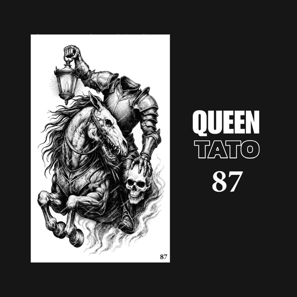QueenTato - Stiker tato temporer semi permanen Motif Gambar 87