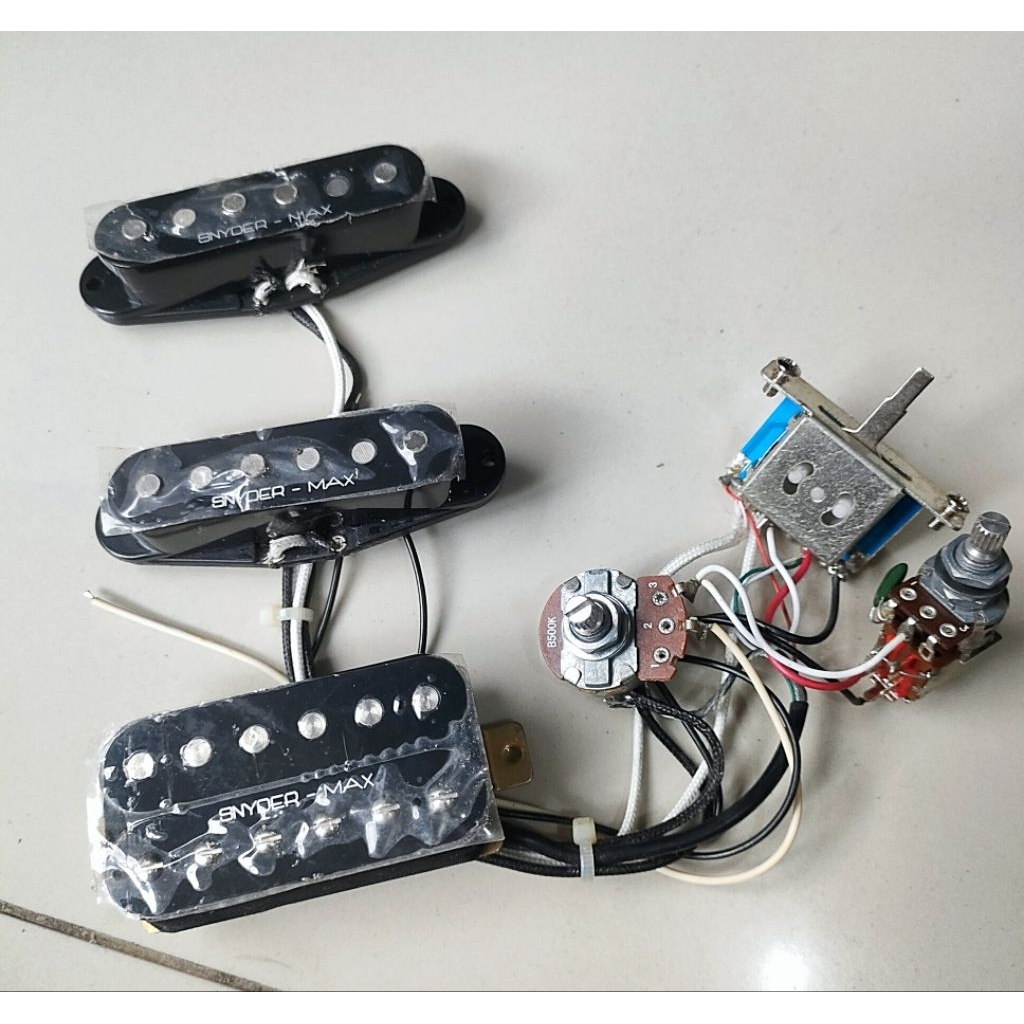 Pickup Gitar Snyder Max Alnico Original Wiring set Konfigurasi HSS