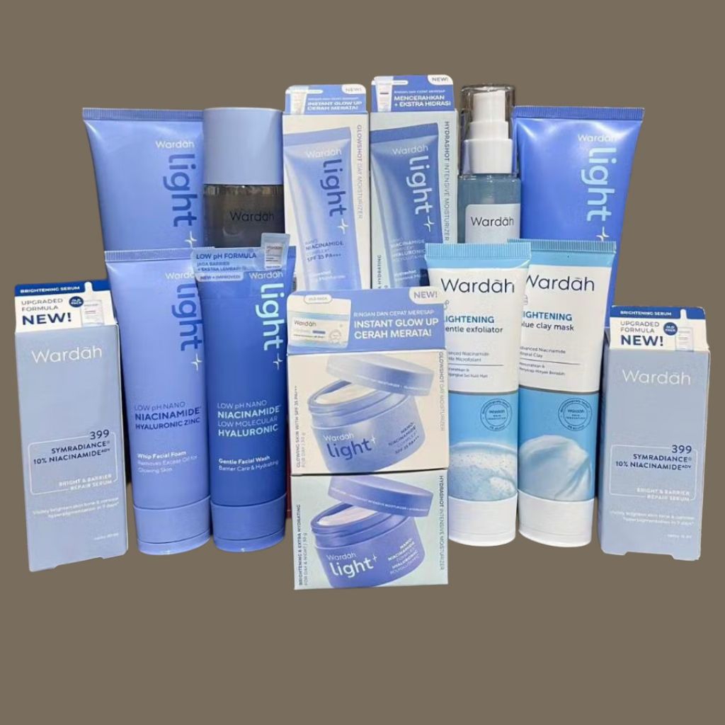 WARDAH LIGHTENING Biru Perawatan Wajah Putih Cerah Glow Series Lengkap