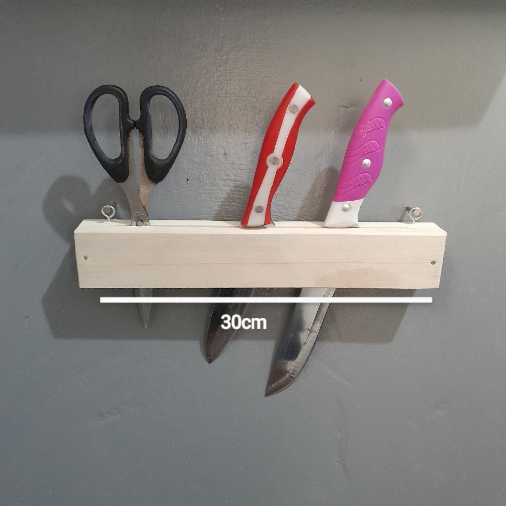 Rak Gantung Pisau Kayu/ Wooden Knife Holder/ Rak Pisau gantung Bahan Kayu Solid