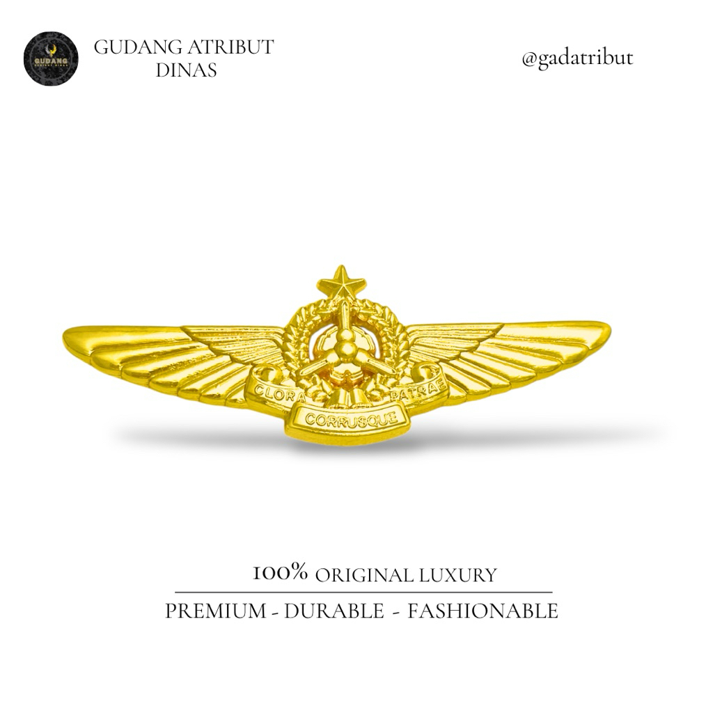 100% LUXURY Brevet Korps ADM TNI AU/Brevet Korps ADM TNI AU/Brevet Luxury/Atribut Dinas/Atribut TNI 