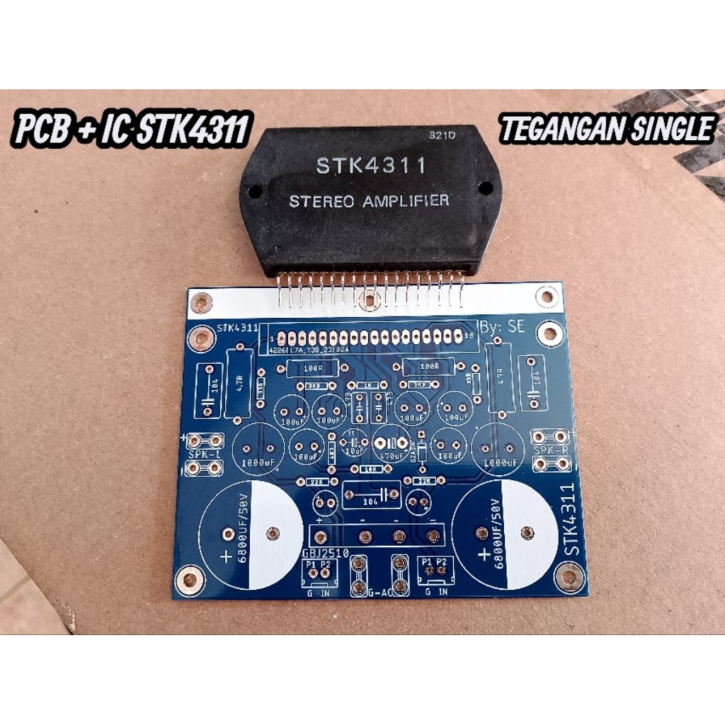 PCB DAN STK4311 STEREO POWER AMPLIFIER