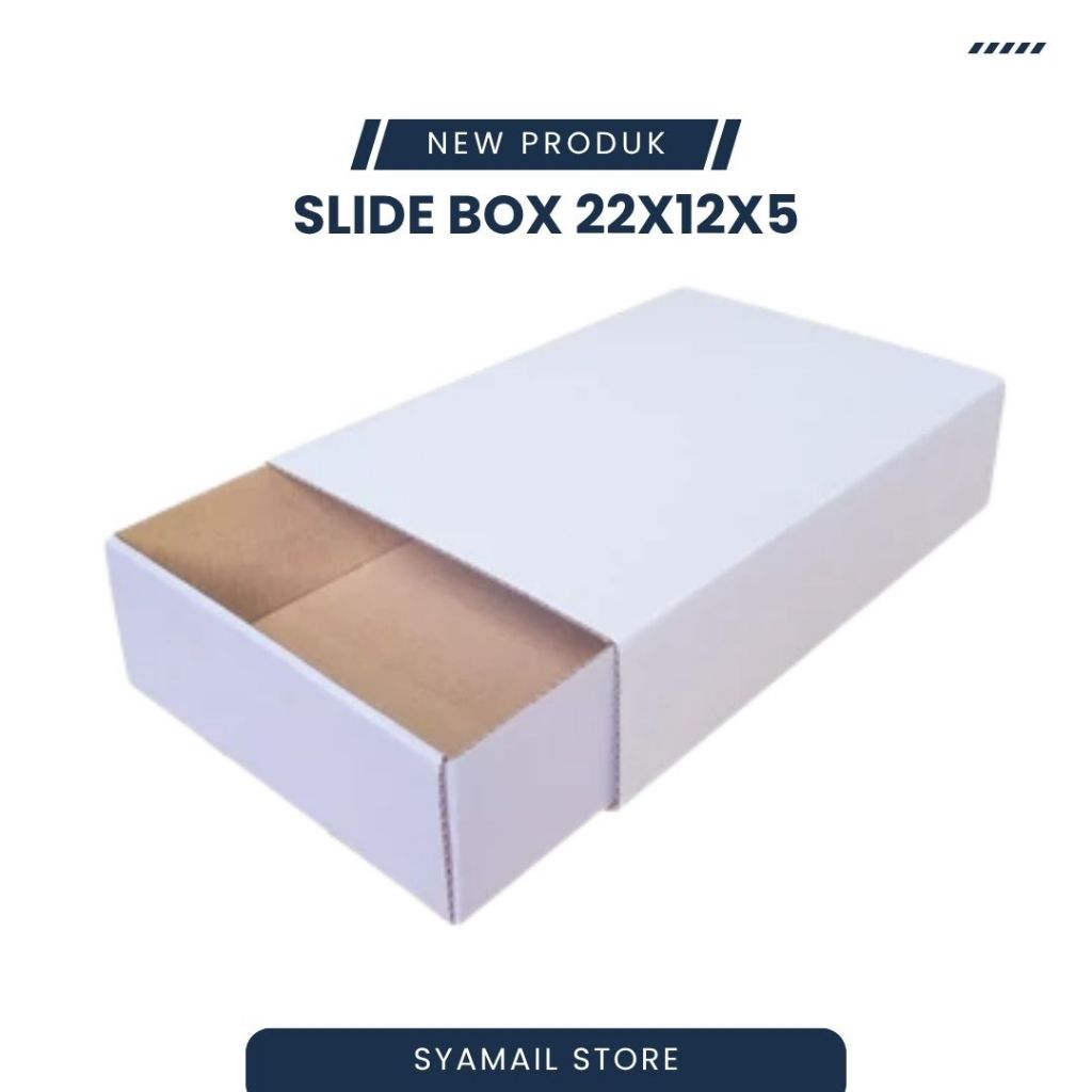 Slide Box 22x15x5 cm Kardus Kemasan Paking BoxSlide Karton BoxHijab GiftBox Hampers